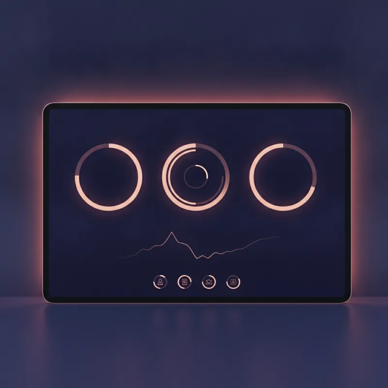secure dashboard showing balance, performance tiles and recent activity